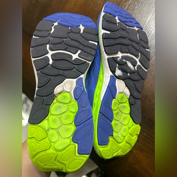 New Balance Blue Running Shoes with Lime Green Sole - Picture 5 of 6